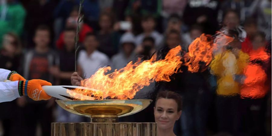 Das Olympische Feuer lodert im Wallis - wenn auch nicht bei allen gleich stark. (Bild: Olympisches Feuer in Pyeongchang)