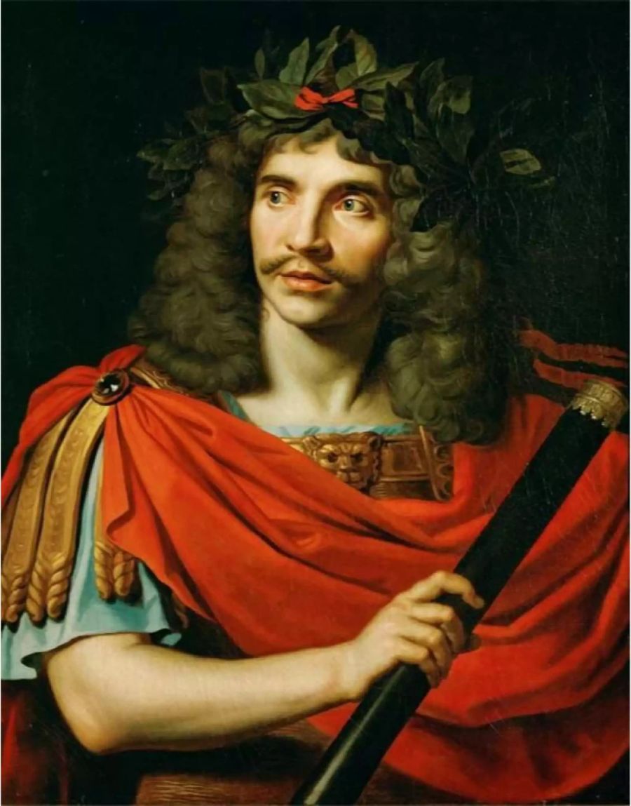 Portrait von Molière (Jean-Baptiste Poquelin) als Cäsar.