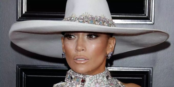 Sängerin Jennifer Lopez an den Grammys in Los Angeles.