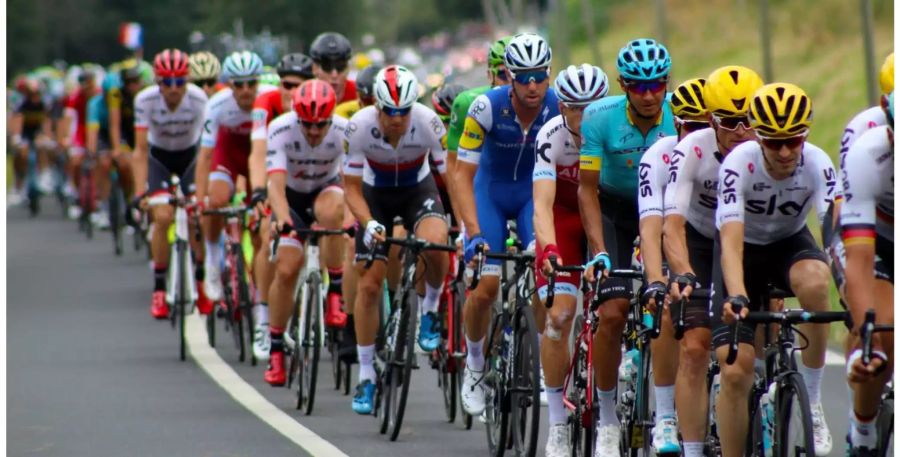 Fahrradfahrer auf der Tour de Suisse