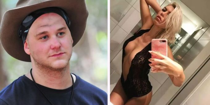 Felix van Deventer im Dschungelcamp, Tanja Brockmann posiert halbnackt für ein Selfie.