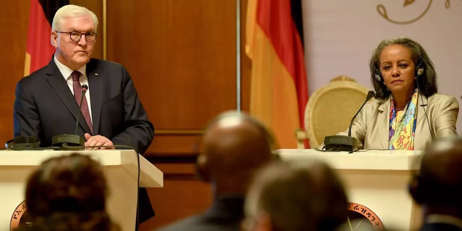 Frank-Walter Steinmeier und Sahle-Work Zewede in Addis Abeba.
