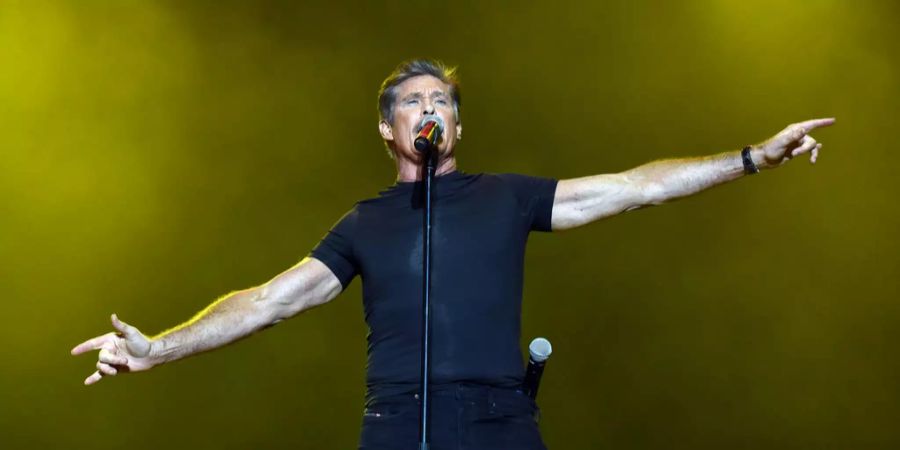 David Hasselhoff bei seinem Konzert in Österreich.