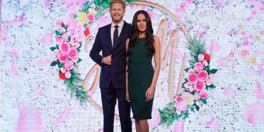 Die beiden Wachsfiguren von Prinz Harry und Meghan Markle werden ab dem Tag der royalen Hochzeit im Madame Tussauds nebeneinander stehen.