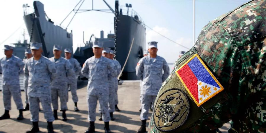 Philippinische Soldaten machen sich bereit für das erste gemeinsame Manöver der Asean-Mitglieder mit China.