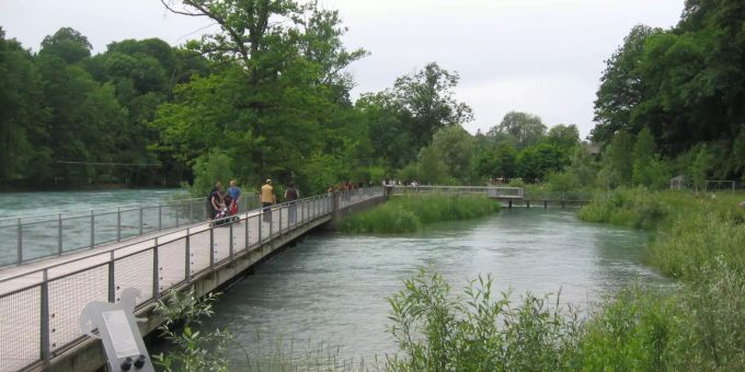 Perfektes Erholungsgebiet: Die Aareufer-Anlage im Tierpark Dählhölzli in Bern. Bild: Wikimedia Commons, TeamBurton Perfektes Erholungsgebiet: Die Aareufer-Anlage im Tierpark Dählhölzli in Bern. Bild: Wikimedia Commons, TeamBurton