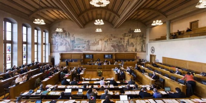 Saal des Grossen Rates im Rathaus in Bern im Januar 2016. Bern Grosser Rat