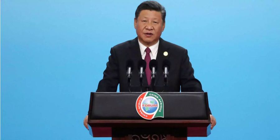 Chinas Präsident Xi Jinping spricht während der Eröffnungszeremonie des China-Afrika-Gipfels.