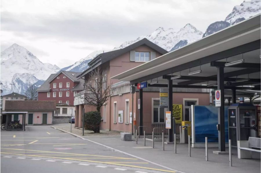 Bahnhof in Altdorf im März 2018 - Keystone
