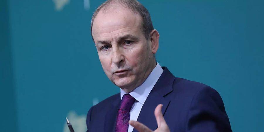 HANDOUT - Micheal Martin, Premierminister von Irland, spricht auf einer Pressekonferenz zu einem zuvor veröffentlichten Bericht zu gestorbenen Babys in Mutter-Kind-Heimen in Irland. Foto: Julien Behal Photography/PA Media/dpa - ACHTUNG: Nur zur redaktionellen Verwendung und nur mit vollständiger Nennung des vorstehenden Credits