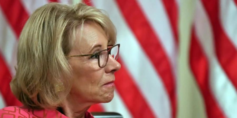 Die zurückgetretene US-Bildungsministerin Betsy DeVos