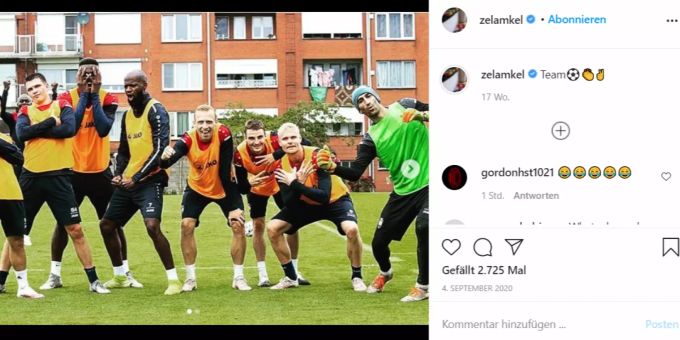 Normalerweise trainieren die Spieler von Royal Antwerpen in dieser Montur. royal Antwerpen