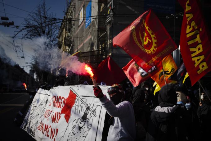 Demonstration Gesichtsverhüllung Verhüllungsverbot