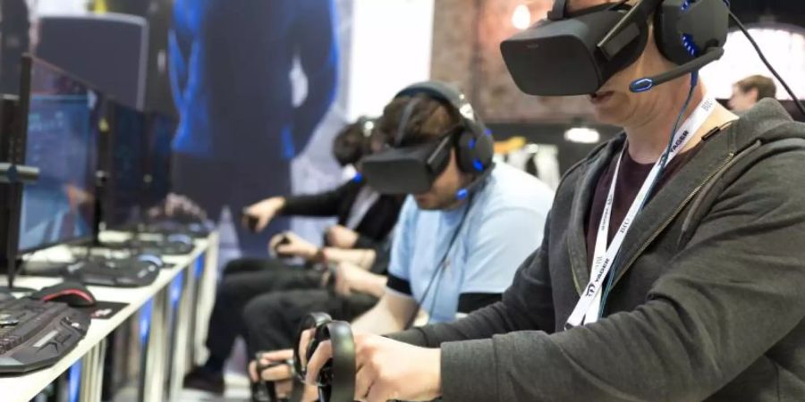 Gamer auf der International Games Week 2017 in Berlin. Foto: Jörg Carstensen