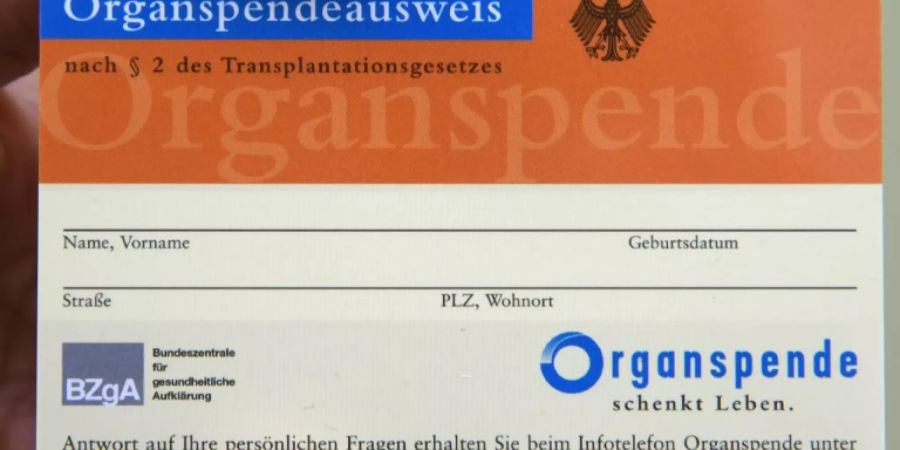 Organspendeausweis