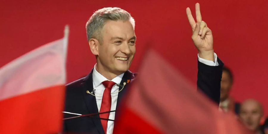 Robert Biedron beim Gründungsparteitag in Warschau