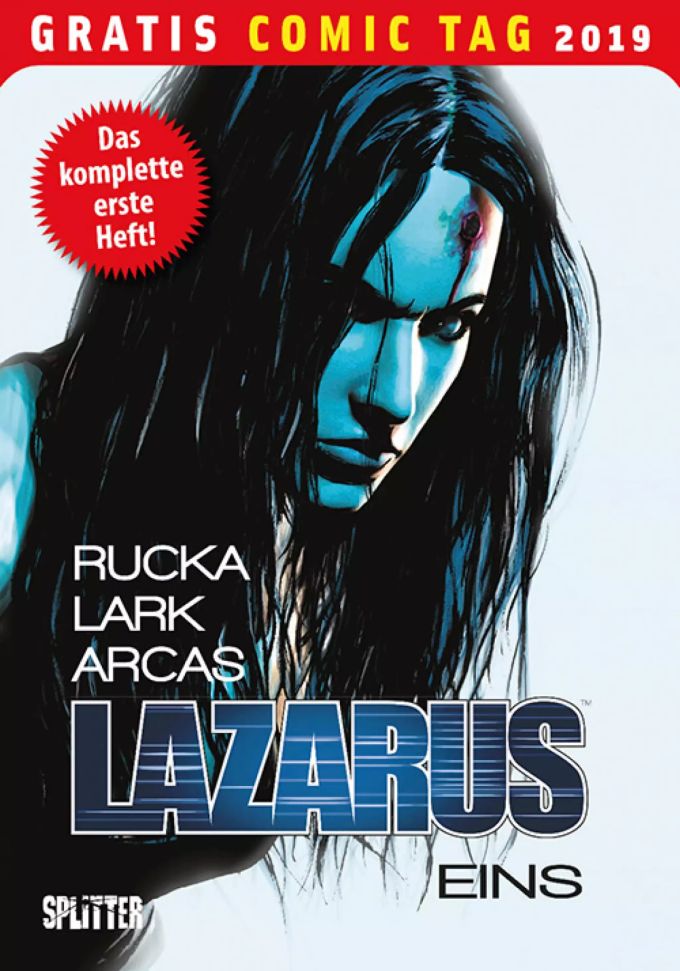 Sogar die Erstausgabe eines komplett neuen Comics wird am diesjährigen Gratis Comic Tag verteilt. Lazarus Gratis Comic Tag
