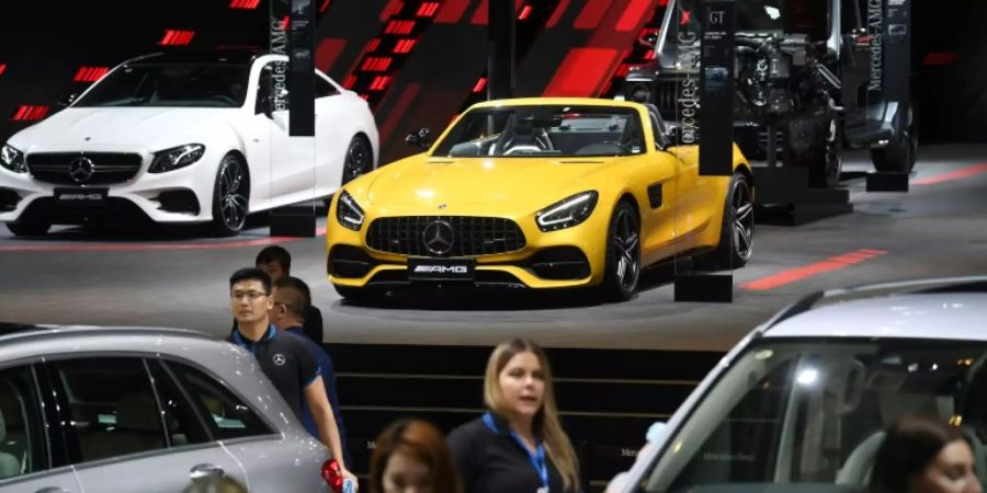 Mercedes-Autos auf Messe in Shanghai