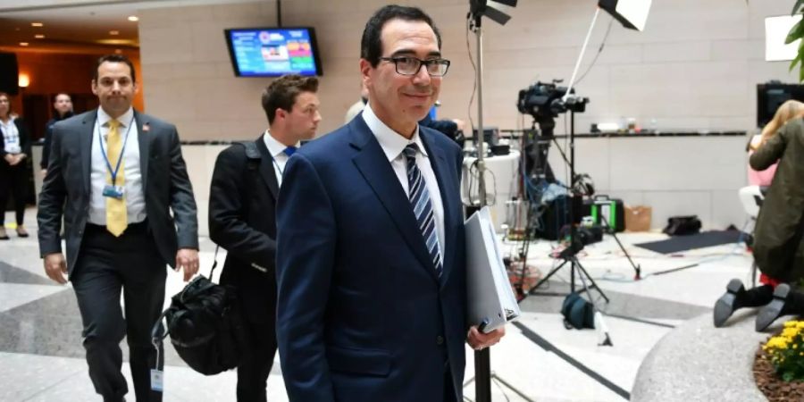 US-Finanzminister Mnuchin im IWF-Hauptquartier in Washington