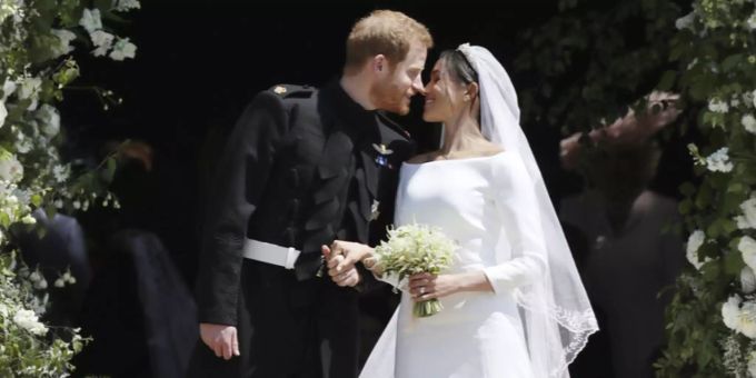 Prinz Harry und Meghan Markle an ihrer Hochzeit im Mai 2018. Danach soll Meghan Angestellte nicht korrekt behandelt haben. Prinz Harry meghan markle