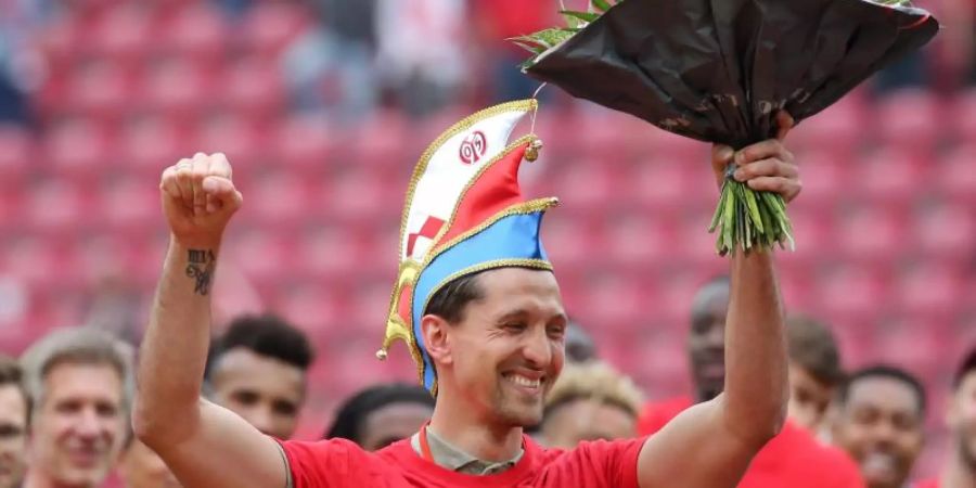 Keeper René Adler wird beim Mainzer Heimspiel gegen Hoffenheim verabschiedet. Foto: Thomas Frey