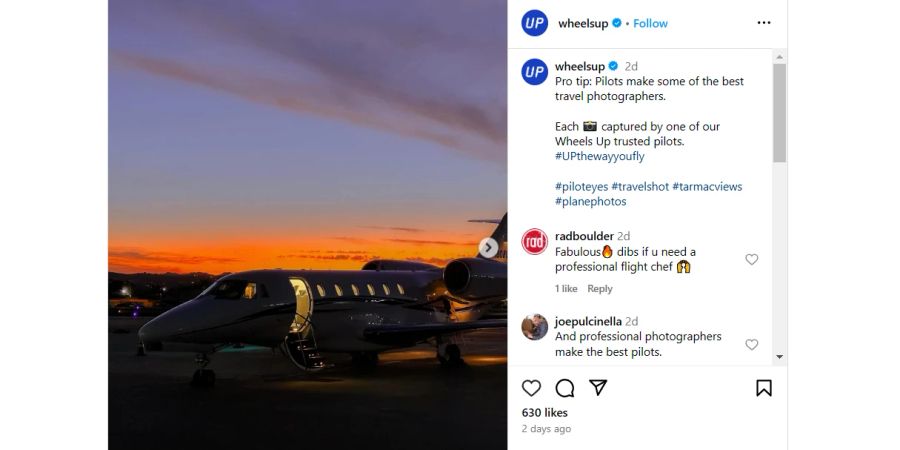 Instagram wheelsup