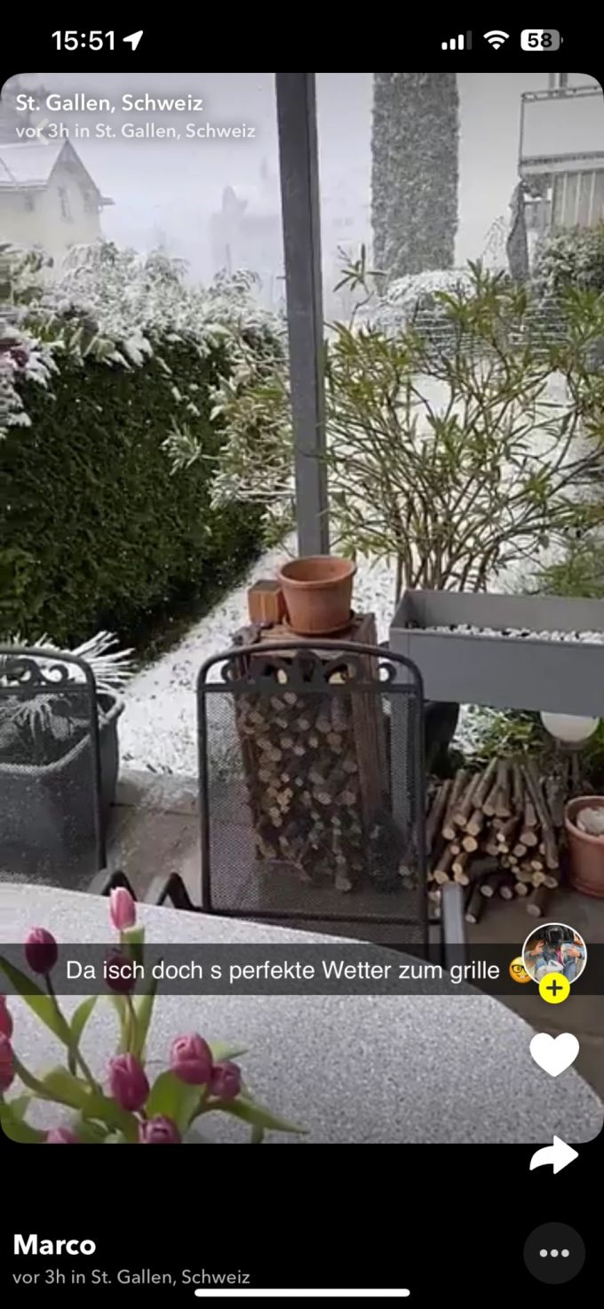 Schnee in St. Gallen