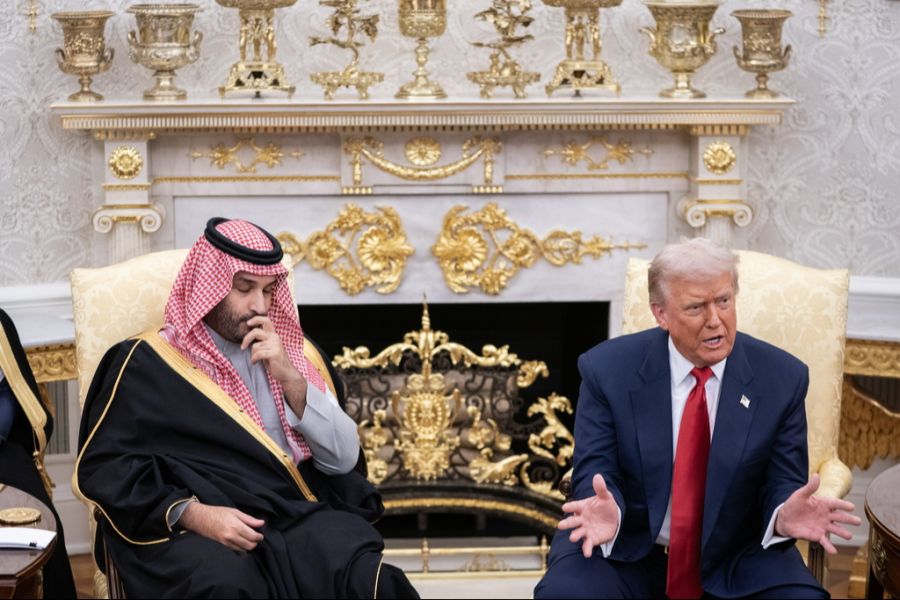 Der US-Präsident nahm ihn bei einer Frage zu Jamal Khashoggi in Schutz.