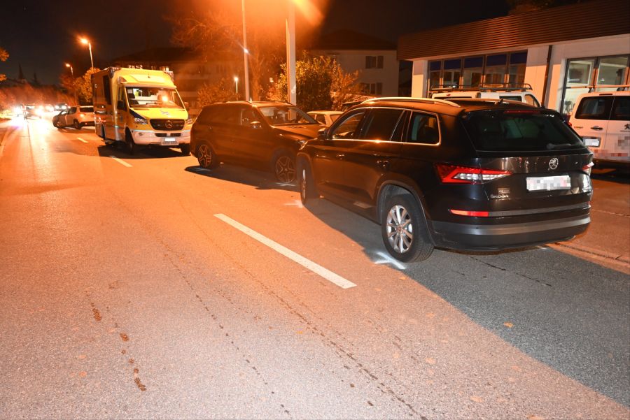 Nach dem Selbstunfall kam es zu einer Frontalkollision.