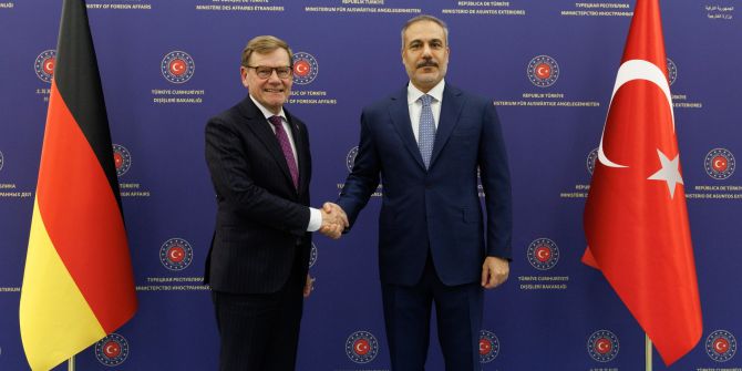 Johann Wadephul (Deutschland) und Hakan Fidan (Türkei)