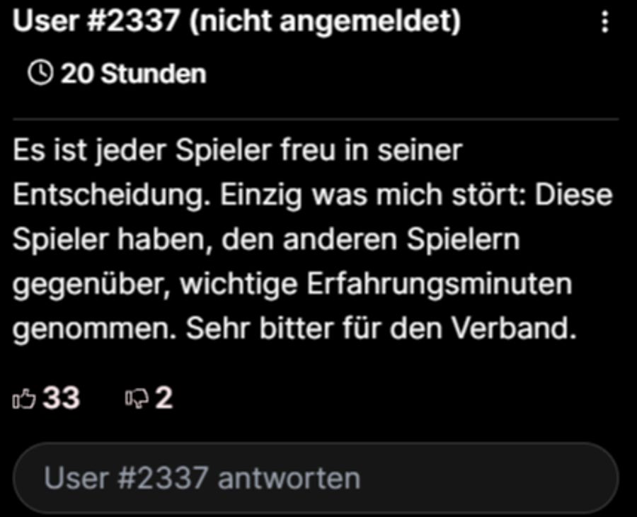 Was diesen Leser stört: Avdullahu hat anderen Spielern jahrelang Einsatzminuten genommen.