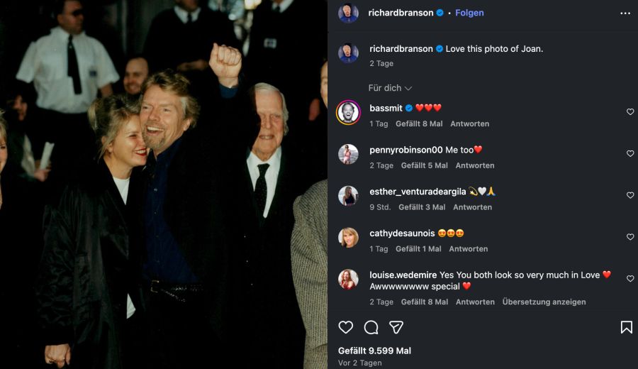 richard branson frau