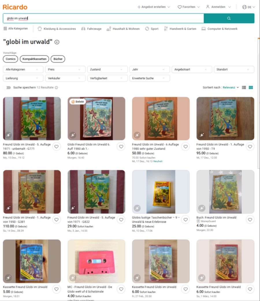 «Globi im Urwald» enthält rassistische Darstellungen und ist Second Hand weiterhin erhältlich.