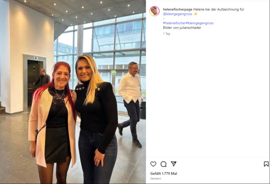 Die Bilder entstanden offenbar in Berlin bei der Aufzeichnung von «Klein gegen Gross».
