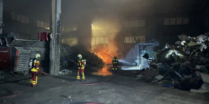 Buchs SG: Brand in Recyclinganlage. Buchs SG