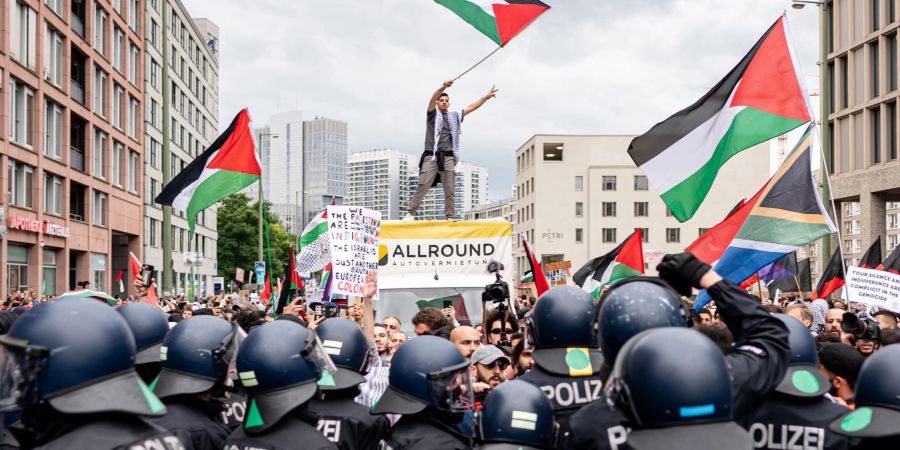 Die propalästinensische Demonstration «Palestine will be free» in Berlin.