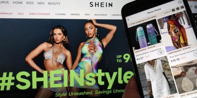 Shein Billigmode auf deren Website