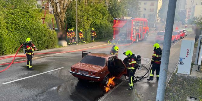 Brand von Auto