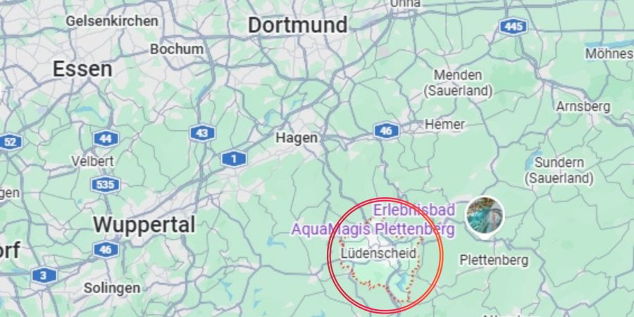 Lüdenscheid liegt im Märkischen Kreis in Nordrhein-Westfalen.