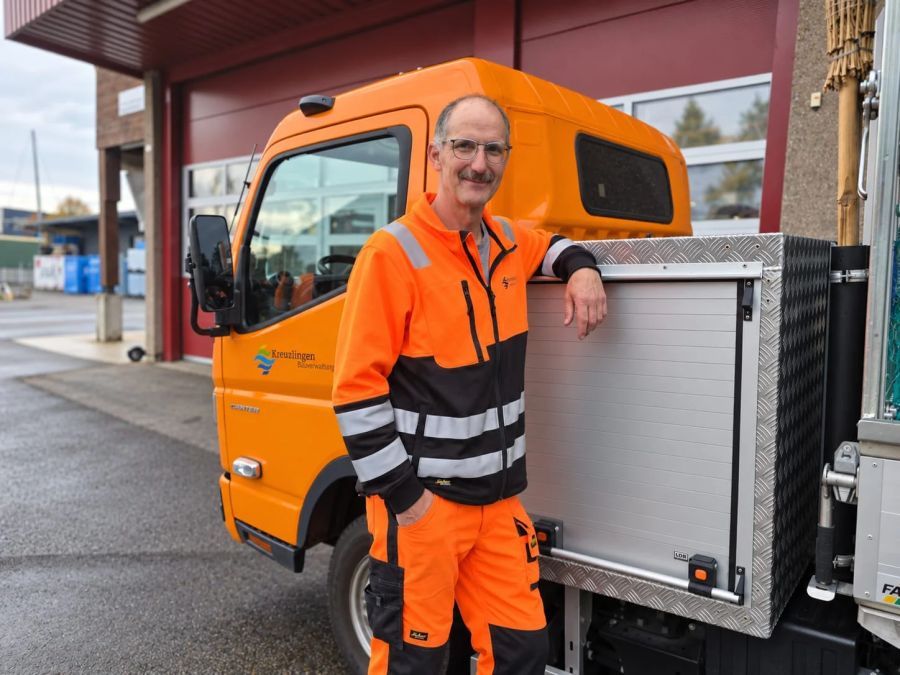 Clemens Herzog auf seiner Tour durch Kreuzlingen.