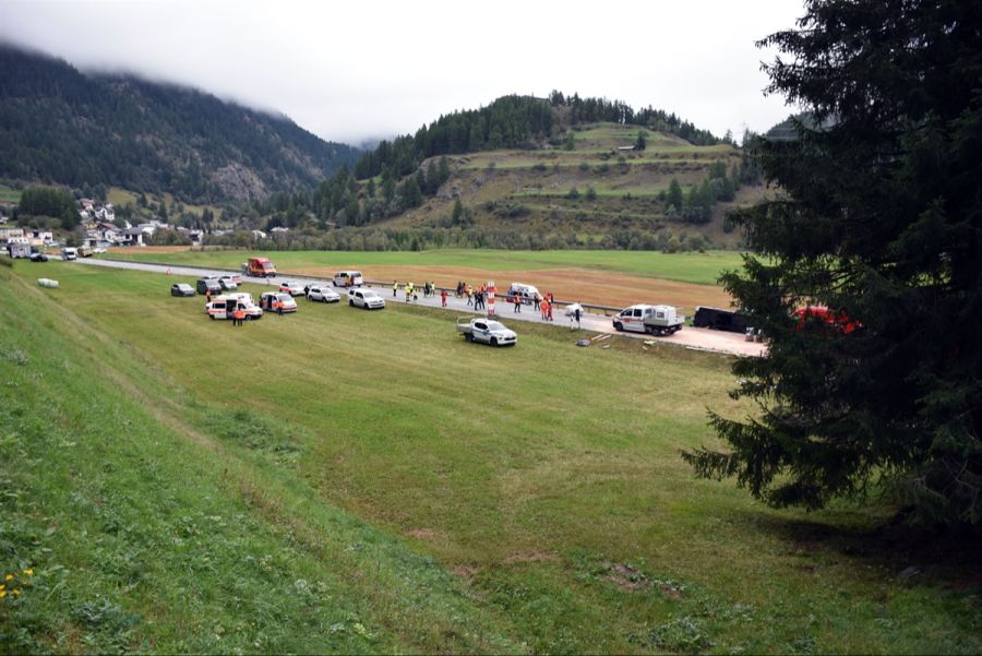 Car-Unfall bei Zernez