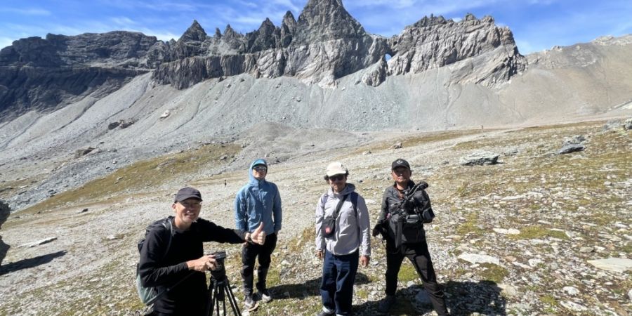 Das japanische Team filmte unter anderem beim Martinsloch.