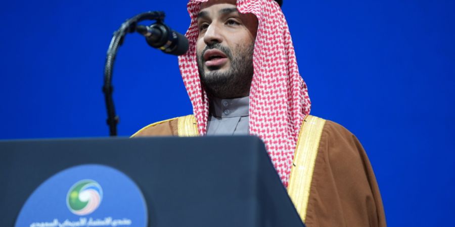 ARCHIV - Saudi-Arabiens Kronprinz Mohammed bin Salman beim Saudi-Investitionsforum im Kennedy Center. Foto: Evan Vucci/AP/dpa