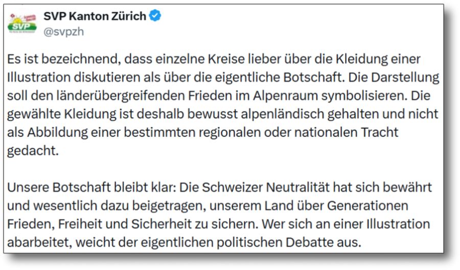 SVP Lederhosen Neutralitäts-Initiative
