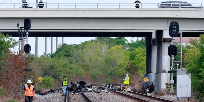 Nur noch Trümmer nach dem Absturz. Florida