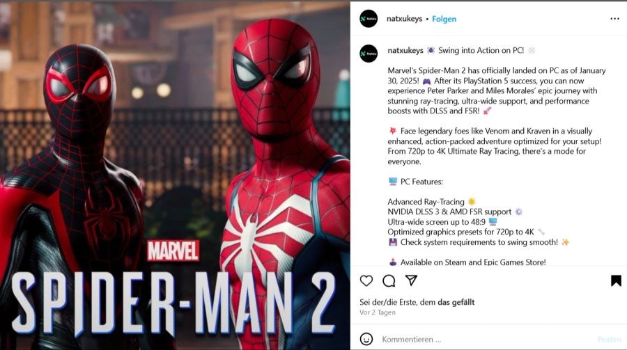 marvev's spider man 2 pc