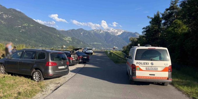 Unfallstelle in Buchs SG. Unfallstelle in Buchs.
