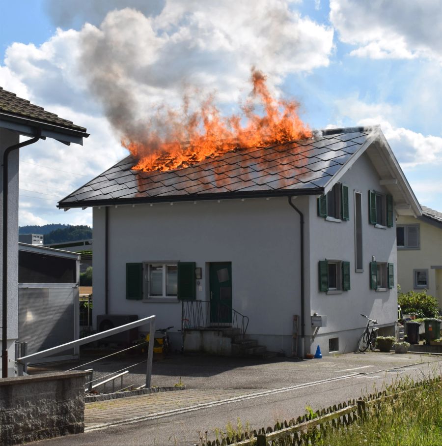 Brand in Wikon.