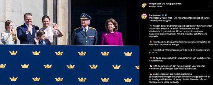 König Carl Gustaf zeigte sich gut gelaunt anlässlich seines 79. Geburtstags. könig carl gustaf