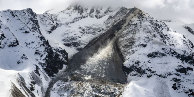 Der Berg oberhalb von Blatten VS befindet sich in einem instabilen Zustand. Blatten VS Bergsturz